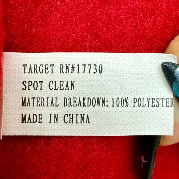 Pair of Pet Paw Christmas Stockings 16" High Red & White with Black Accents - Picture 3 of 3